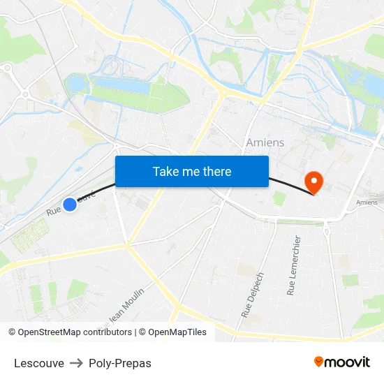 Lescouve to Poly-Prepas map