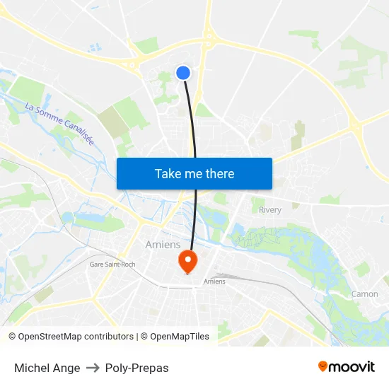 Michel Ange to Poly-Prepas map
