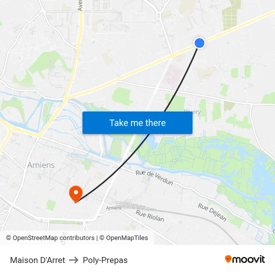 Maison D'Arret to Poly-Prepas map