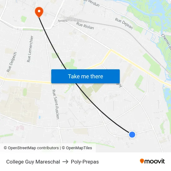 College Guy Mareschal to Poly-Prepas map
