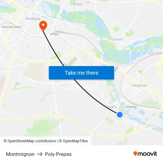 Montmignon to Poly-Prepas map
