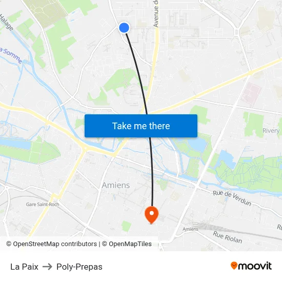 La Paix to Poly-Prepas map