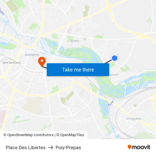 Place Des Libertes to Poly-Prepas map