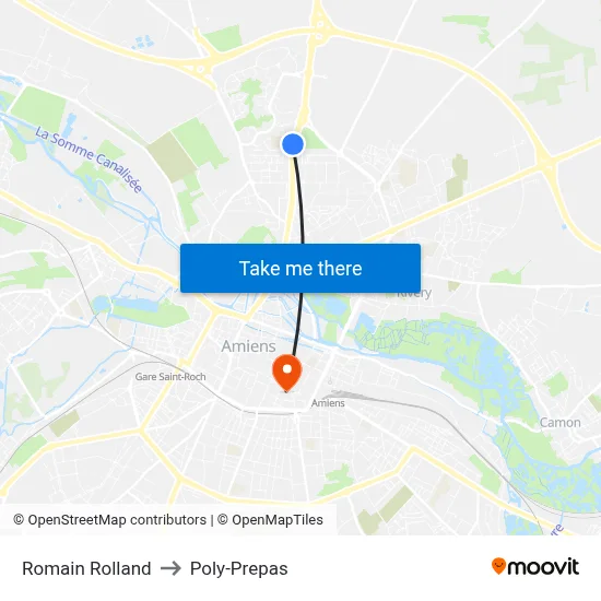 Romain Rolland to Poly-Prepas map