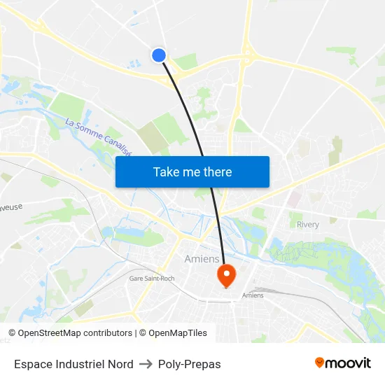 Espace Industriel Nord to Poly-Prepas map