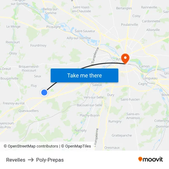 Revelles to Poly-Prepas map