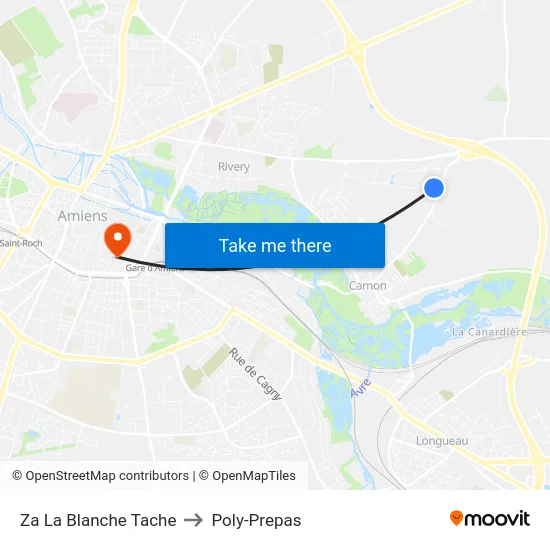 Za La Blanche Tache to Poly-Prepas map