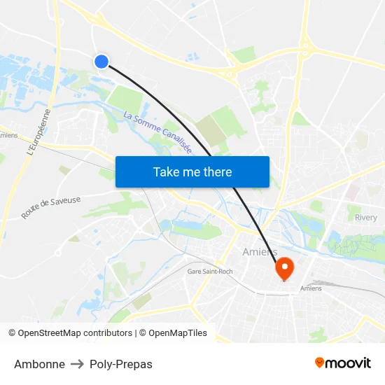 Ambonne to Poly-Prepas map