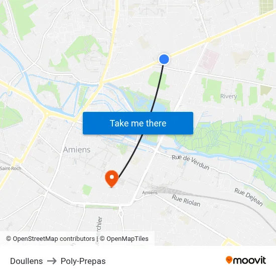 Doullens to Poly-Prepas map