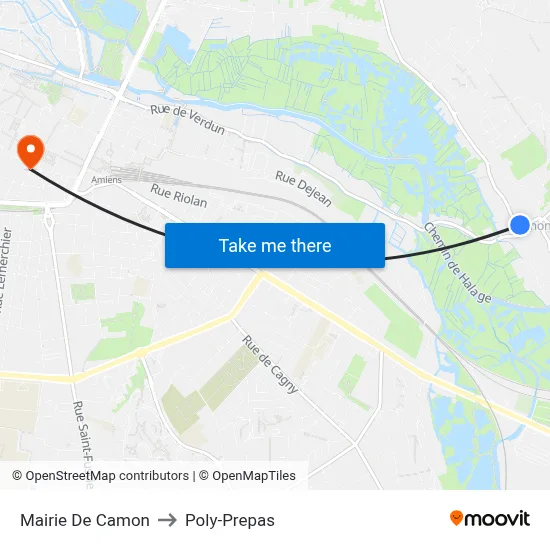 Mairie De Camon to Poly-Prepas map