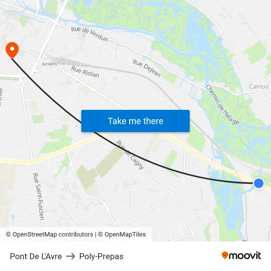 Pont De L'Avre to Poly-Prepas map