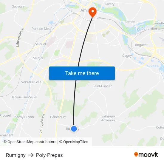 Rumigny to Poly-Prepas map