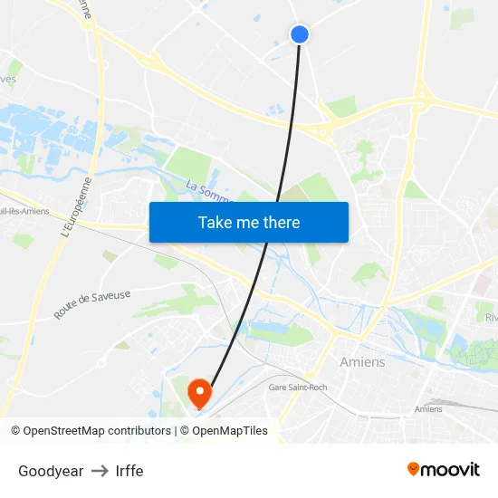 Goodyear to Irffe map