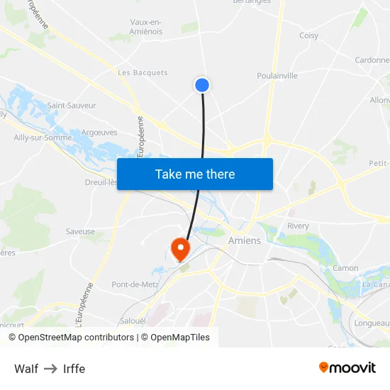 Walf to Irffe map
