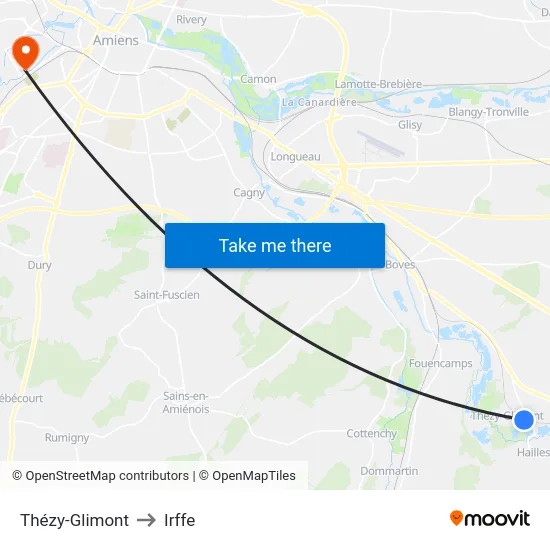 Thézy-Glimont to Irffe map