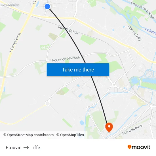 Etouvie to Irffe map