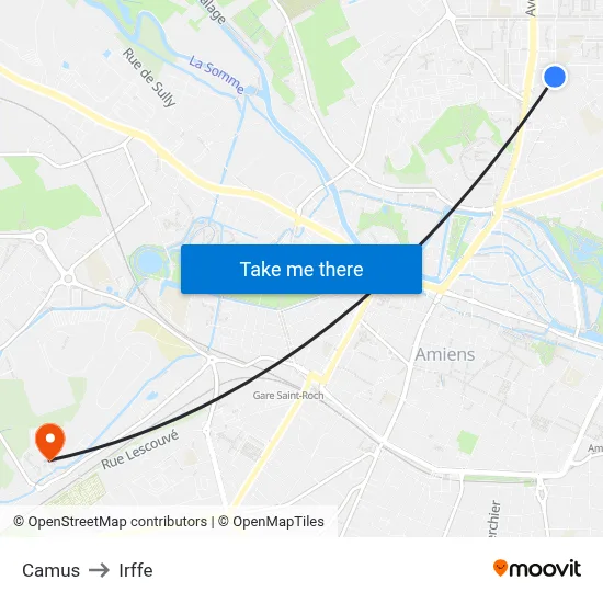 Camus to Irffe map