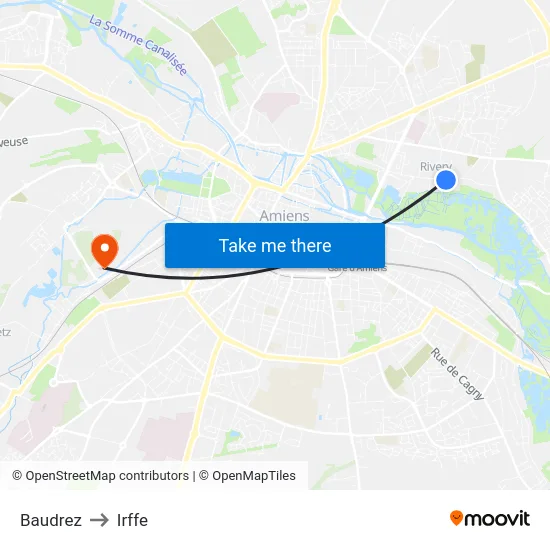 Baudrez to Irffe map