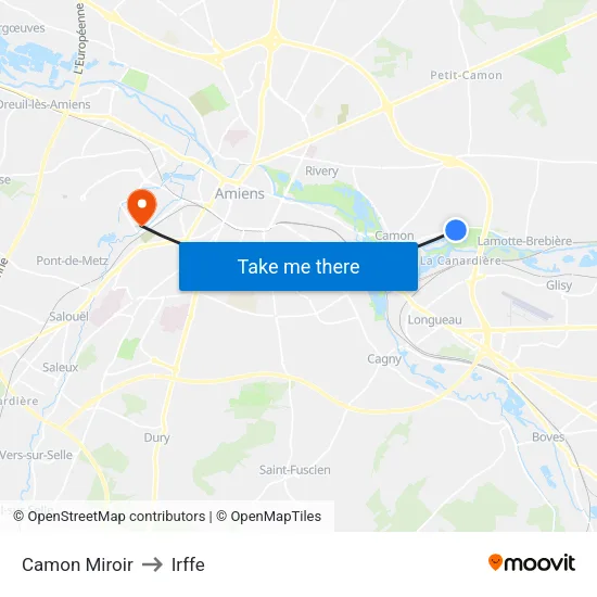 Camon Miroir to Irffe map