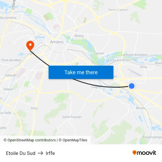 Etoile Du Sud to Irffe map