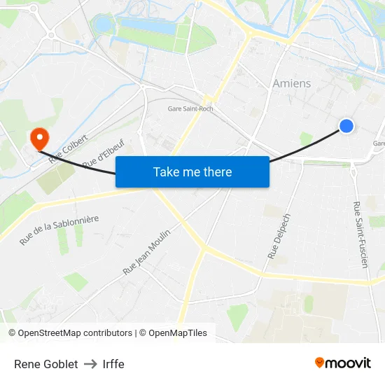 Rene Goblet to Irffe map