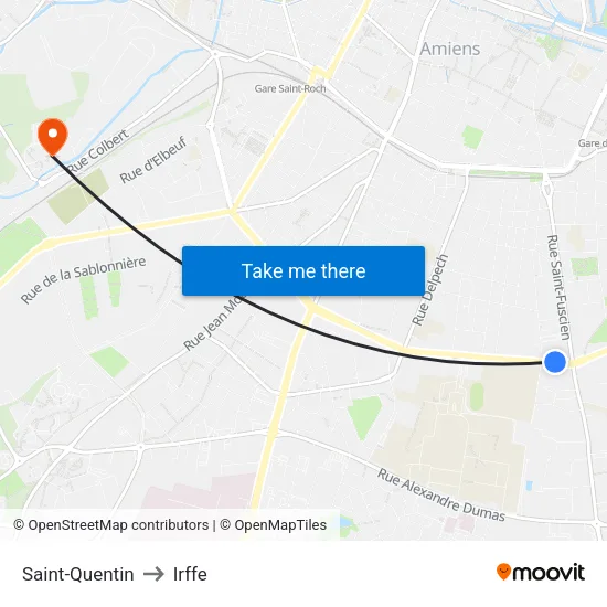 Saint-Quentin to Irffe map