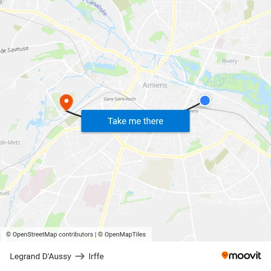 Legrand D'Aussy to Irffe map