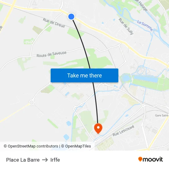 Place La Barre to Irffe map