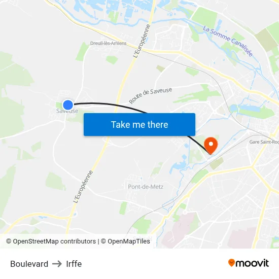 Boulevard to Irffe map