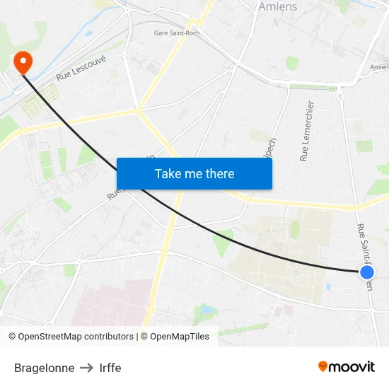 Bragelonne to Irffe map