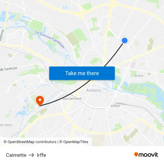Calmette to Irffe map