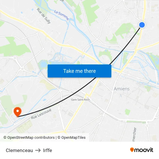 Clemenceau to Irffe map