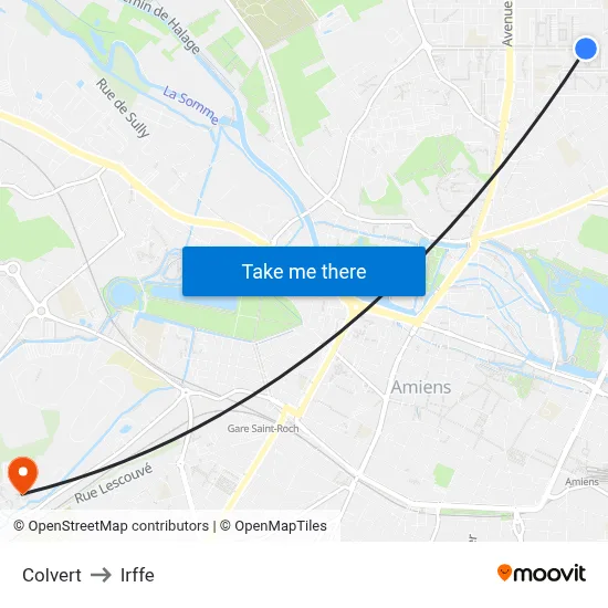Colvert to Irffe map