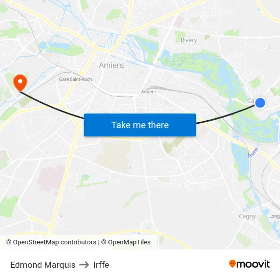 Edmond Marquis to Irffe map