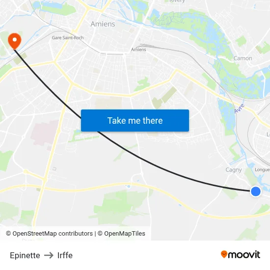 Epinette to Irffe map