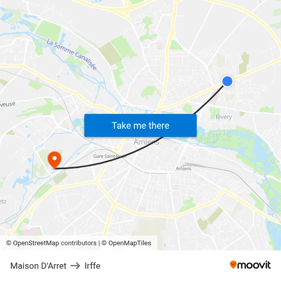 Maison D'Arret to Irffe map