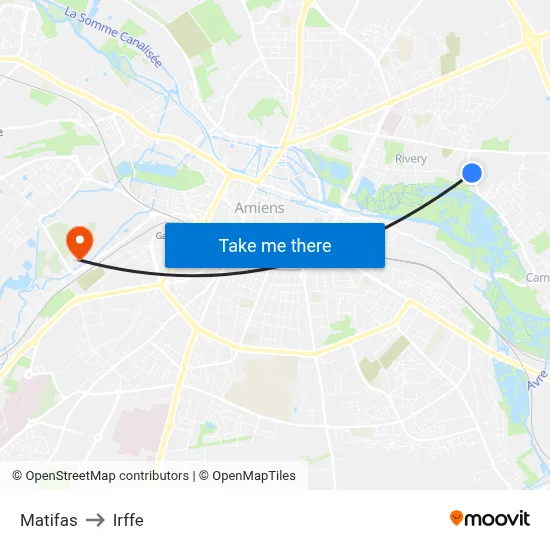 Matifas to Irffe map