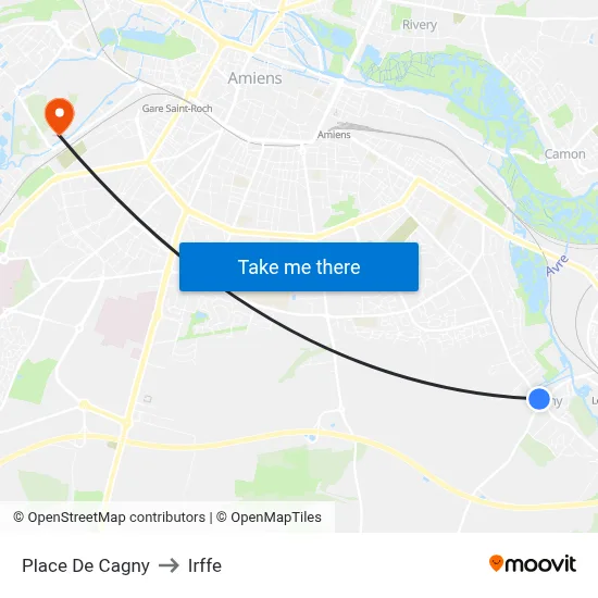 Place De Cagny to Irffe map