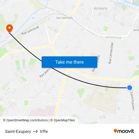 Saint-Exupery to Irffe map