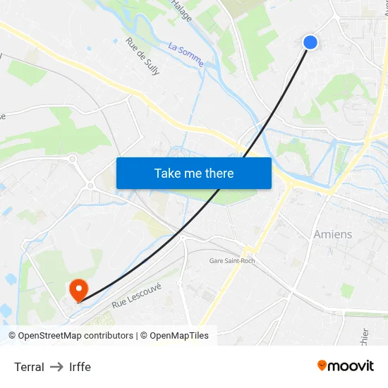 Terral to Irffe map
