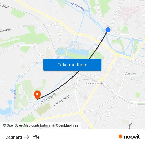 Cagnard to Irffe map