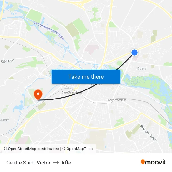 Centre Saint-Victor to Irffe map