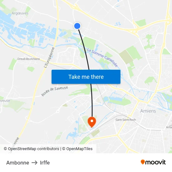 Ambonne to Irffe map