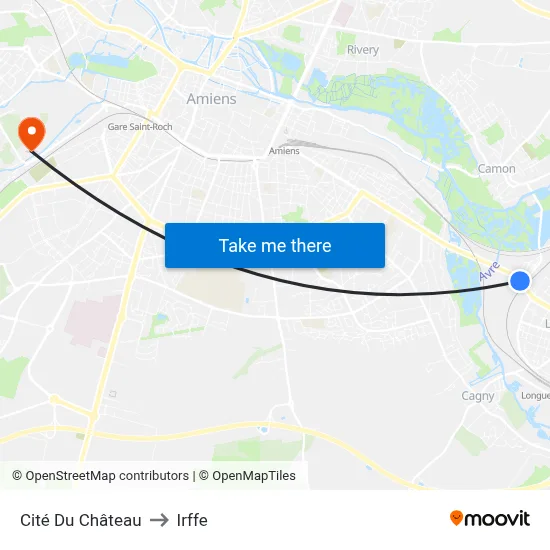 Cité Du Château to Irffe map