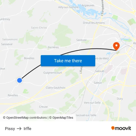Pissy to Irffe map