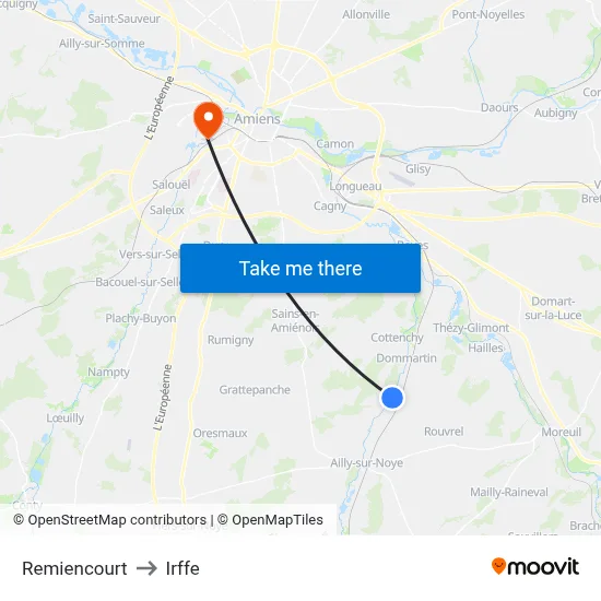 Remiencourt to Irffe map
