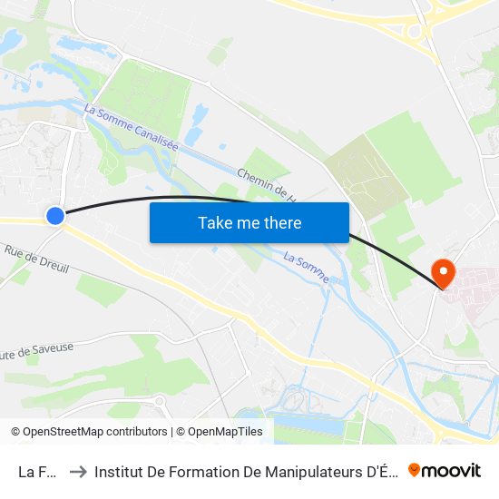 La Fontaine to Institut De Formation De Manipulateurs D'Électroradiologie Médicale - Chu Nord map