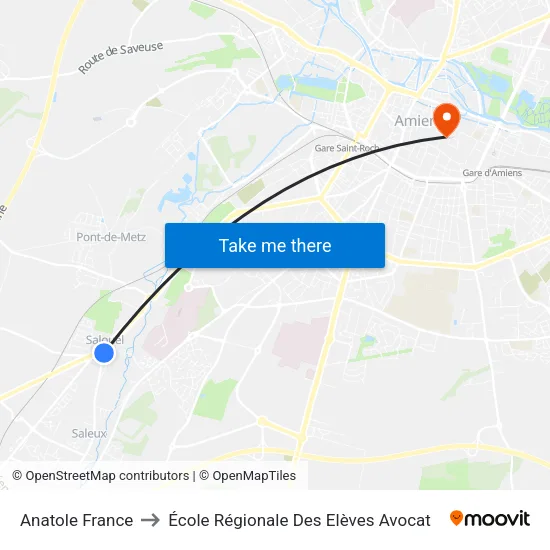 Anatole France to École Régionale Des Elèves Avocat map