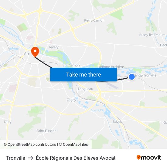 Tronville to École Régionale Des Elèves Avocat map