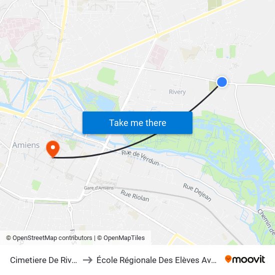 Cimetiere De Rivery to École Régionale Des Elèves Avocat map